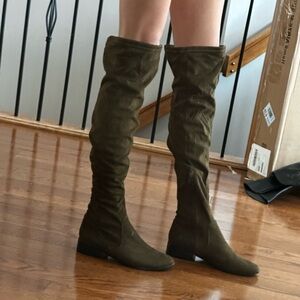 Olive Over-the-Knee Boots